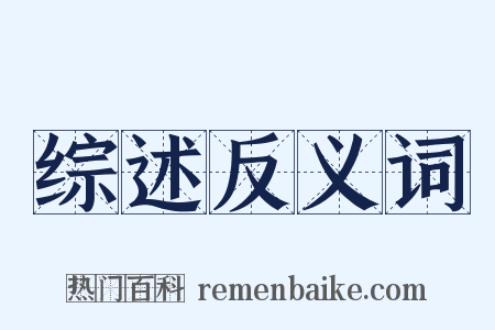综述反义词是什么意思的图片